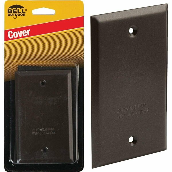 Bell Electrical Box Cover, 1 Gang, Rectangular, Aluminum, Blank/Flat 5173-7